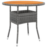 5 Piece Garden Bistro Set Poly Rattan Grey