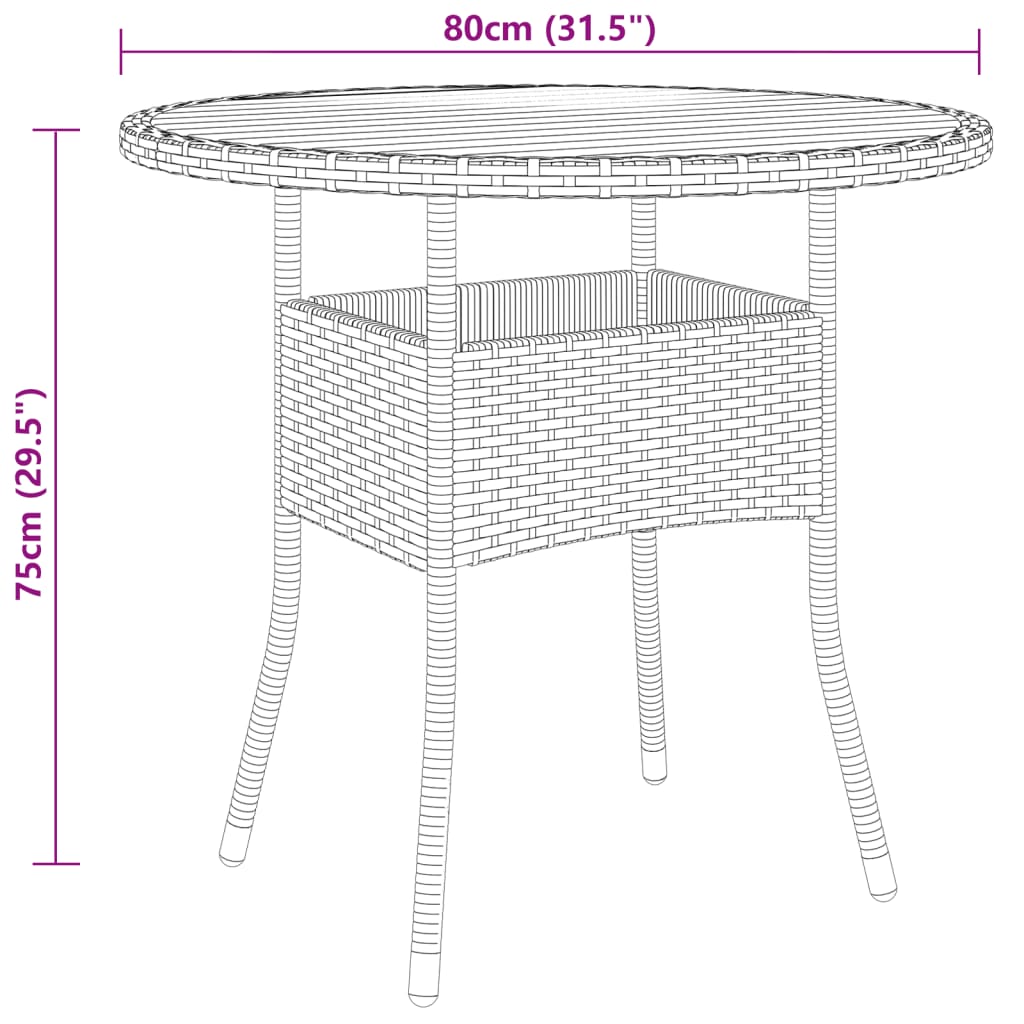 5 Piece Garden Bistro Set Poly Rattan Grey