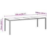 11 Piece Garden Dining Set Poly Rattan Grey - Extra Image