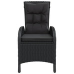 11 Piece Garden Dining Set Poly Rattan Black
