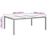 11 Piece Garden Dining Set Poly Rattan Grey - Extra Image