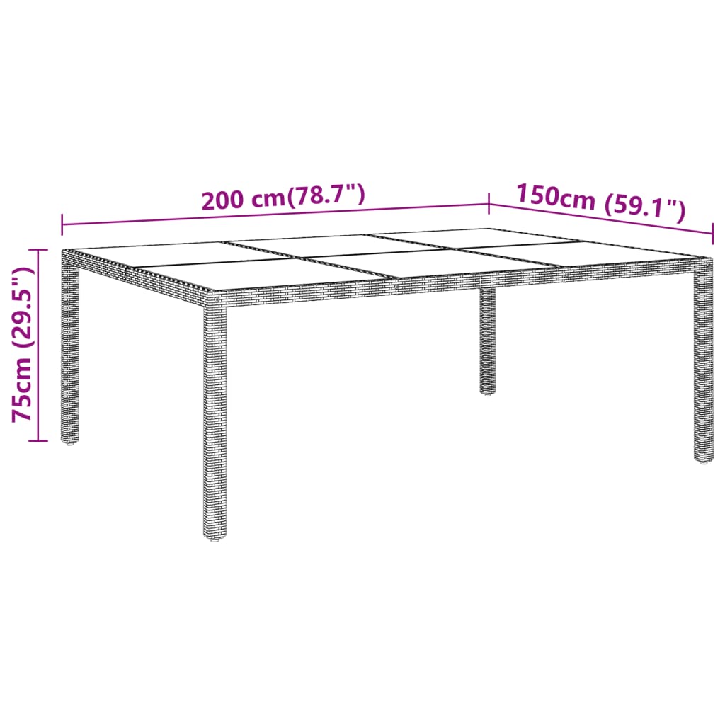 11 Piece Garden Dining Set Poly Rattan Beige