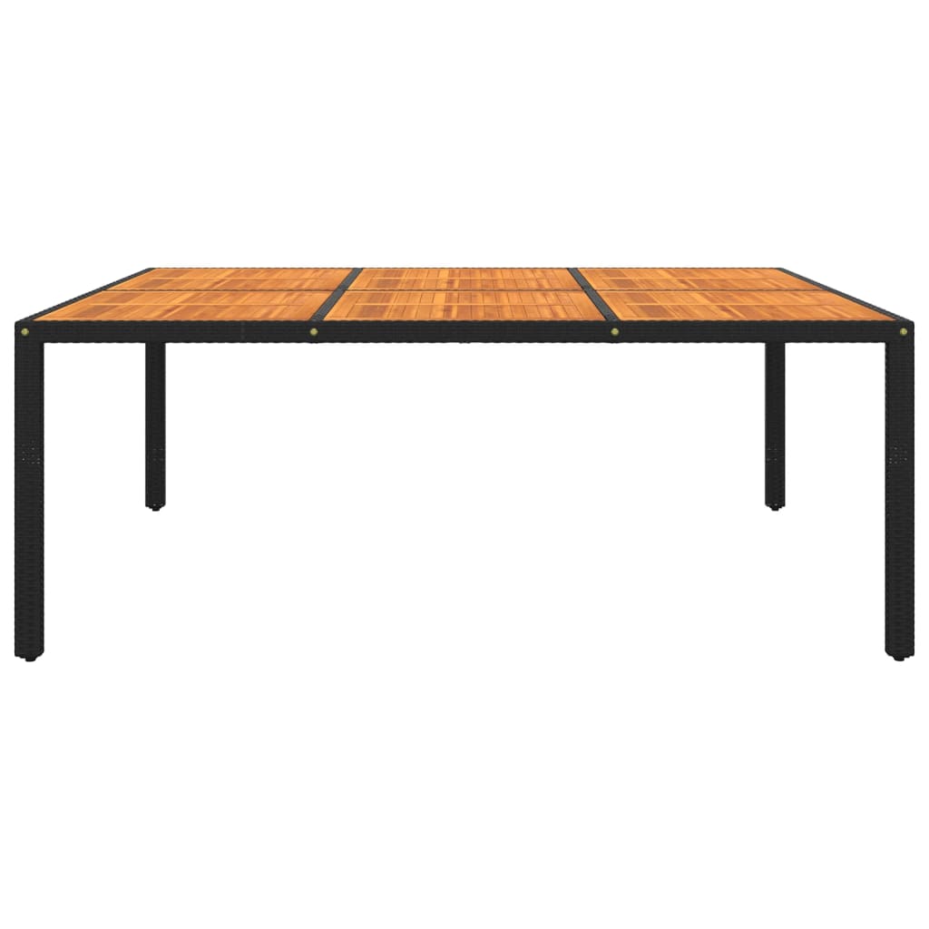 11 Piece Garden Dining Set Poly Rattan Black