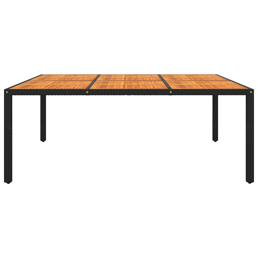 11 Piece Garden Dining Set Poly Rattan Black