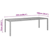 11 Piece Garden Dining Set Poly Rattan Black - Low Angle