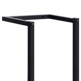 Towel Rack Black 25x20x95 cm Iron - Rear View