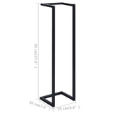 Towel Rack Black 25x20x95 cm Iron - Close-Up Angle