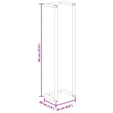Towel Rack Black 25x20x95 cm Iron - Low Angle