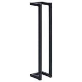 Towel Rack Black 12.5x12.5x60 cm Iron - Front View