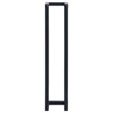 Towel Rack Black 12.5x12.5x60 cm Iron - Side View