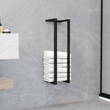Towel Rack Black 12.5x12.5x60 cm Iron