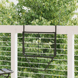 Balcony Table Black 60x40 cm Steel