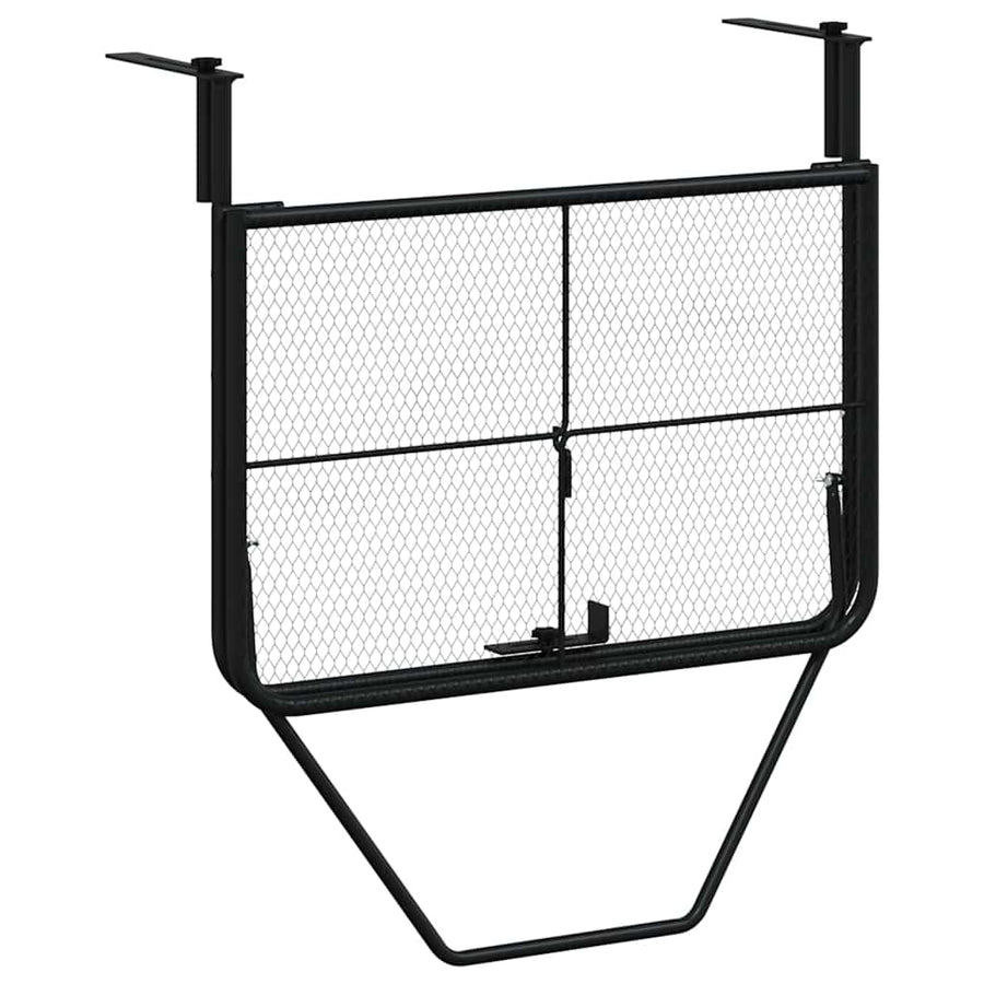 Balcony Table Black 60x40 cm Steel