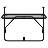 Balcony Table Black 60x40 cm Steel