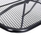 Balcony Table Black 60x40 cm Steel - Close-Up Angle