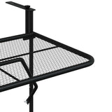 Balcony Table Black 60x40 cm Steel - Extra Image