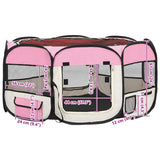 Foldable Dog Playpen With Carrying Bag Pink 145x145x61 Cm - Extra Image
