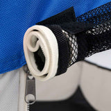 Foldable Dog Playpen With Carrying Bag Blue 145x145x61 Cm