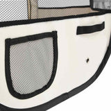 Foldable Dog Playpen With Carrying Bag Blue 145x145x61 Cm