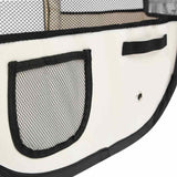 Foldable Dog Playpen With Carrying Bag Blue 145x145x61 Cm - Low Angle