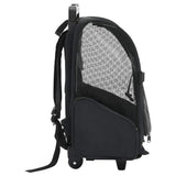 Foldable Multipurpose Pet Trolley Black - Side View