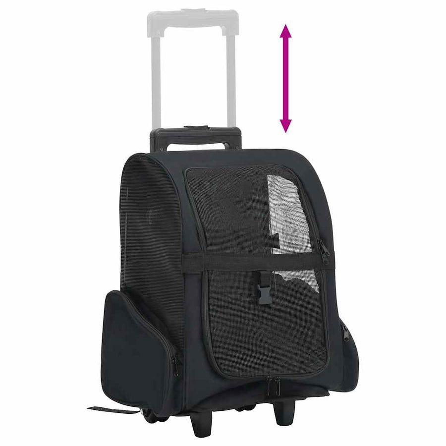 Foldable Multipurpose Pet Trolley Black