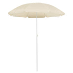 Garden Parasol with Steel Pole Sand 180 cm