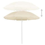 Garden Parasol with Steel Pole Sand 180 cm