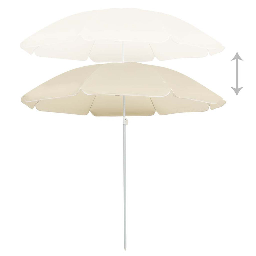 Garden Parasol with Steel Pole Sand 180 cm