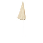 Garden Parasol with Steel Pole Sand 180 cm