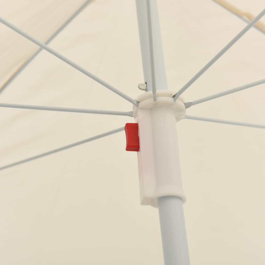 Garden Parasol with Steel Pole Sand 180 cm