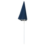 Garden Parasol with Steel Pole Blue 180 cm - Side View