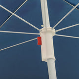 Garden Parasol with Steel Pole Blue 180 cm - Top-Down View