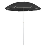 Garden Parasol with Steel Pole Anthracite 180 cm