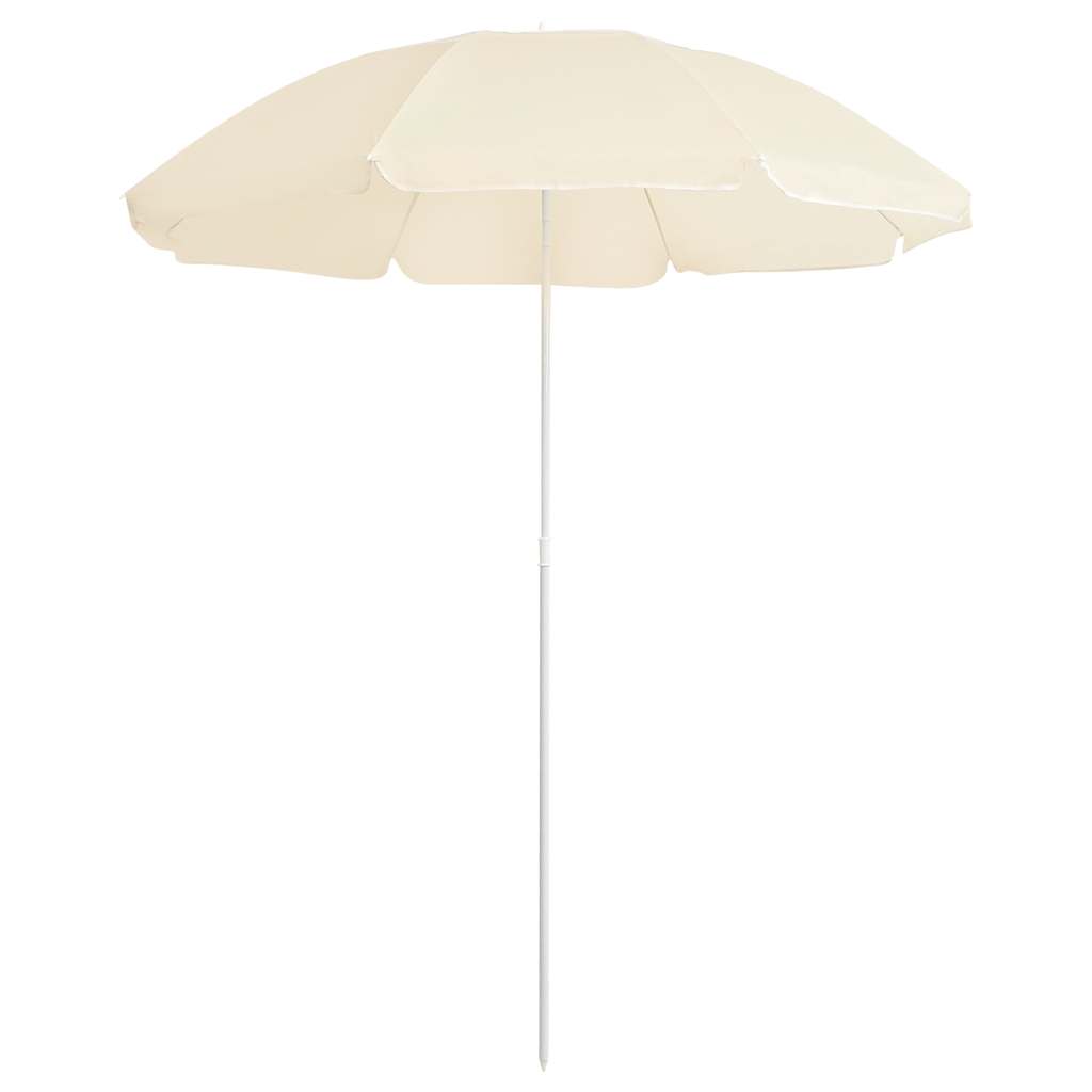 Garden Parasol with Steel Pole Sand 180 cm