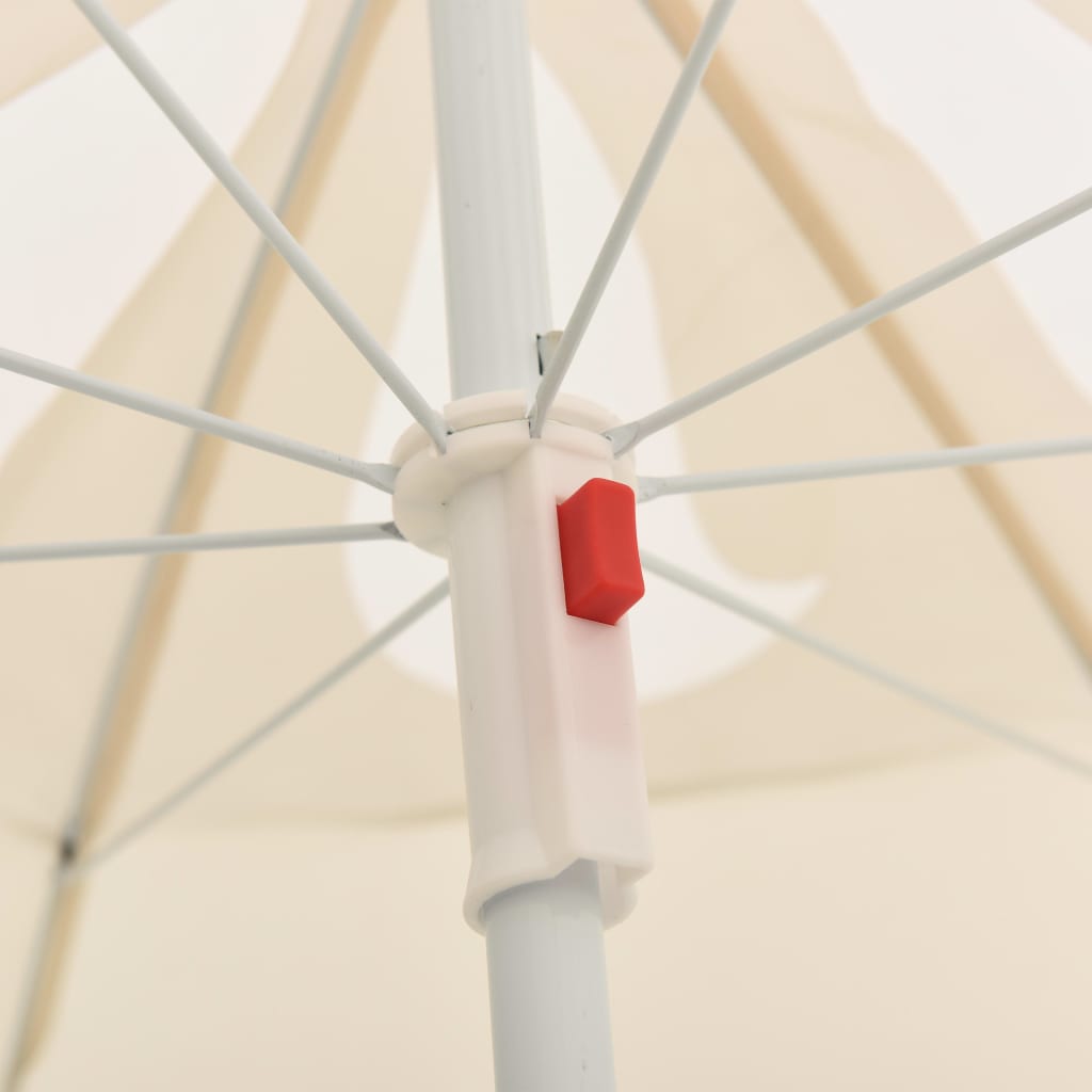 Garden Parasol with Steel Pole Sand 180 cm