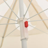 Garden Parasol with Steel Pole Sand 180 cm - Top-Down View