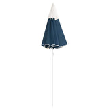 Garden Parasol with Steel Pole Blue 180 cm - Side View