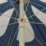 Garden Parasol with Steel Pole Blue 180 cm - Top-Down View