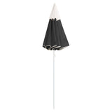 Garden Parasol with Steel Pole Anthracite 180 cm - Side View