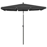 Garden Parasol with Pole 210x140 cm Anthracite - Front View