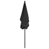 Garden Parasol with Pole 210x140 cm Anthracite - Top-Down View