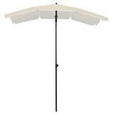 Garden Parasol with Pole 200x130 cm Sand - Front View
