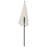 Garden Parasol with Pole 200x130 cm Sand - Top-Down View