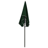 Garden Parasol with Pole 200x130 cm Green - Side View