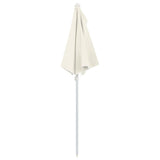 Garden Half Parasol with Pole 180x90 cm Sand - Rear View