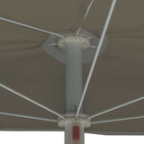 Garden Half Parasol with Pole 180x90 cm Sand - Close-Up Angle