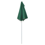 Garden Half Parasol with Pole 180x90 cm Green - Rear View