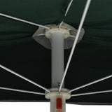 Garden Half Parasol with Pole 180x90 cm Green - Close-Up Angle