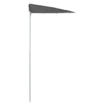 Garden Half Parasol with Pole 180x90 cm Anthracite